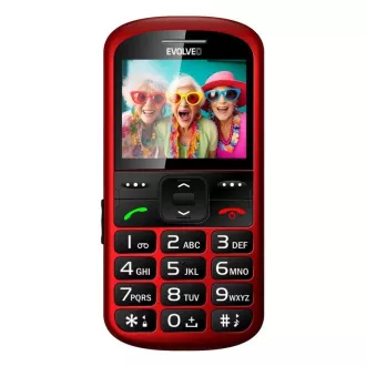 EVOLVEO EasyPhone XS, mobilní telefon pro seniory, červená