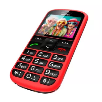 EVOLVEO EasyPhone XS, mobilní telefon pro seniory, červená