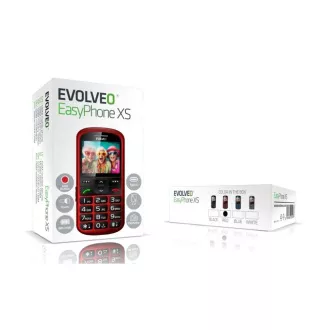 EVOLVEO EasyPhone XS, mobilní telefon pro seniory, červená