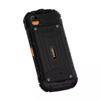 EVOLVEO StrongPhone Q1, vodotěsný odolný Dual SIM telefon, černo-oranžový