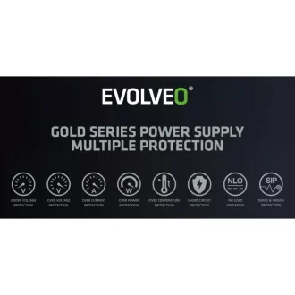 EVOLVEO G850 zdroj 850W, 80+ GOLD, ATX 3.1, aPFC, 140 mm ventilátor EVOLVEO G850 zdroj 850W, 80+ GOLD, ATX 3.1, aPFC, 140 mm ventilátor