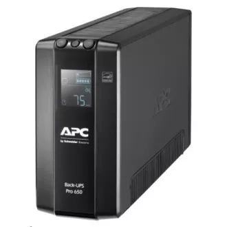 APC Back-UPS Pro BR 650VA, 6 Outlets, AVR, LCD Interface (390W) APC Back-UPS Pro BR 650VA, 6 Outlets, AVR, LCD Interface (390W)