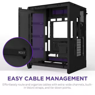 NZXT skříň H9 Flow RGB dvoukomorová ATX / 1x140 RGB mm / 1x 120mm RGB fan / prosklená / černá