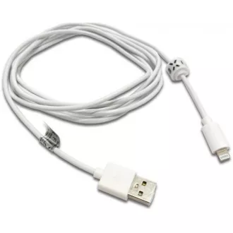 Fixed datový a nabíjecí kabel, USB-A -> Lightning (MFI), 20 W, délka 2 m, bílá