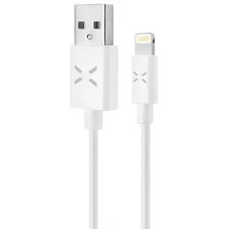 Fixed datový a nabíjecí kabel, USB-A -> Lightning (MFI), 20 W, délka 2 m, bílá