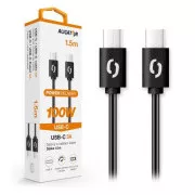 ALIGATOR datový kabel POWER 100W, USB-C/USB-C 5A, délka 1, 5 m, černá