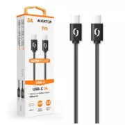 ALIGATOR datový kabel POWER 60W, USB-C/USB-C 3A, délka 1 m, černá