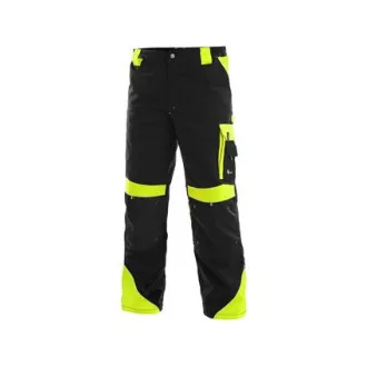 Kalhoty do pasu CXS SIRIUS BRIGHTON, černo-žlutá, vel. 50