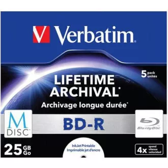 VERBATIM MDisc BD-R(5-pack)Jewel/4x/25GB