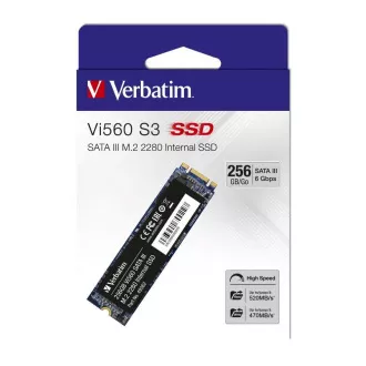 VERBATIM SSD Vi560 S3 M.2 256GB SATA III, W 520/ R 470MB/s VERBATIM SSD Vi560 S3 M.2 256GB SATA III, W 520/ R 470MB/s