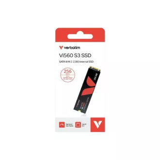 VERBATIM SSD Vi560 S3 M.2 256GB SATA III, W 520/ R 470MB/s VERBATIM SSD Vi560 S3 M.2 256GB SATA III, W 520/ R 470MB/s