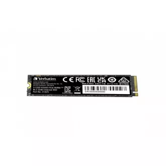 VERBATIM SSD Vi5000 Internal PCIe NVMe M.2 SSD 512GB, W2500/ R 5000 MB/s VERBATIM SSD Vi5000 Internal PCIe NVMe M.2 SSD 512GB, W2500/ R 5000 MB/s