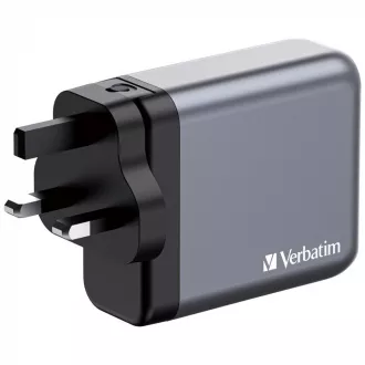VERBATIM GaN Nabíječka do sítě GNC-140, 140W, 3x USB-C, 1x USB VERBATIM GaN Nabíječka do sítě GNC-140, 140W, 3x USB-C, 1x USB
