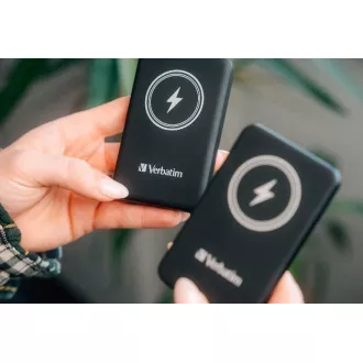 VERBATIM Powerbanka Charge 'n' Go, Magnetická, 5000 mAh, USB-C, Černá VERBATIM Powerbanka Charge 'n' Go, Magnetická, 5000 mAh, USB-C, Černá