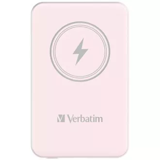 VERBATIM Powerbanka Charge 'n' Go, Magnetická, 5000 mAh, USB-C, Růžová VERBATIM Powerbanka Charge 'n' Go, Magnetická, 5000 mAh, USB-C, Růžová