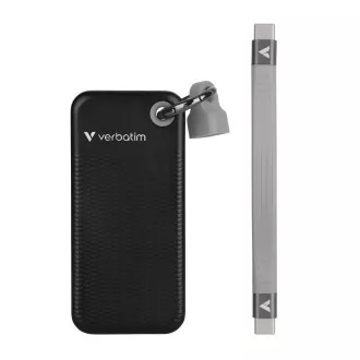 VERBATIM externí SSD 1TB Pocket USB3.2 Gen 2, černá/šedá VERBATIM externí SSD 1TB Pocket USB3.2 Gen 2, černá/šedá