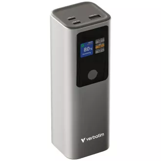 VERBATIM Powerbanka Charge 'n' Go, 27000 mAh, 2x USB-C 140W, 1x USB-A 18W, Šedá VERBATIM Powerbanka Charge 'n' Go, 27000 mAh, 2x USB-C 140W, 1x USB-A 18W, Šedá