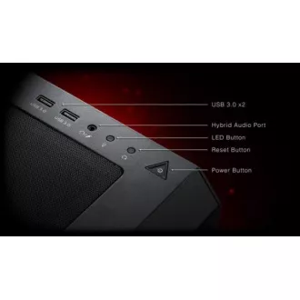 ADATA XPG case STARKER AIR Mid-Tower, bez zdroje, 1x 120mm + 1x 120mm ARGB, Černá