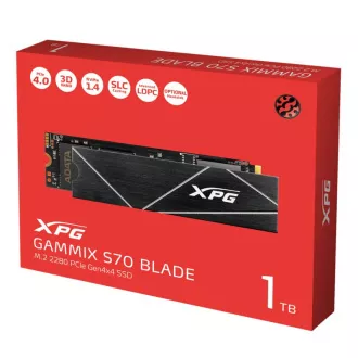 ADATA SSD 1TB XPG GAMMIX S70 Blade, PCIe Gen4x4 M.2 2280, (R:7400/ W:5500MB/s)