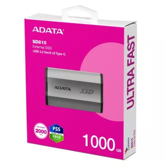 ADATA External SSD 1TB SD810 USB 3.2 USB-C, Stříbrná ADATA External SSD 1TB SD810 USB 3.2 USB-C, Stříbrná