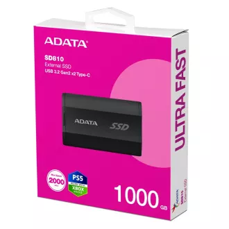 ADATA External SSD 1TB SD810 USB 3.2 USB-C, Černá ADATA External SSD 1TB SD810 USB 3.2 USB-C, Černá