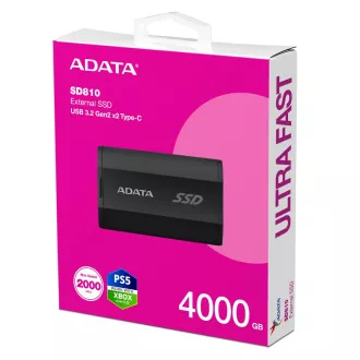 ADATA External SSD 4TB SD810 USB 3.2 USB-C, Černá ADATA External SSD 4TB SD810 USB 3.2 USB-C, Černá