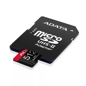 ADATA MicroSDXC karta 512GB High Endurance UHS-I C10 V30 A2 (R:100/W:85 MB/s) + SD adaptér ADATA MicroSDXC karta 512GB High Endurance UHS-I C10 V30 A2 (R:100/W:85 MB/s) + SD adaptér