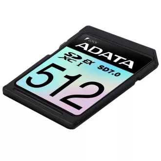 ADATA SDXC karta 512GB Extreme, PCIe Gen3, UHS-I, C10, V30, (R:800/W:700 MB/s) ADATA SDXC karta 512GB Extreme, PCIe Gen3, UHS-I, C10, V30, (R:800/W:700 MB/s)