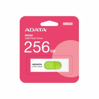 ADATA Flash Disk 256GB UV320, USB 3.2, bílo-zelená ADATA Flash Disk 256GB UV320, USB 3.2, bílo-zelená