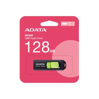 ADATA Flash Disk 128GB UC300, USB-C 3.2, černo-zelená ADATA Flash Disk 128GB UC300, USB-C 3.2, černo-zelená