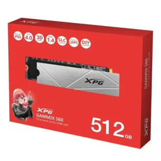 ADATA SSD 512GB XPG GAMMIX S60, PCIe Gen4x4, M.2 2280, (R:4700/ W:1700MB/s)