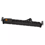 19" rozvodný panel ACAR 8x230V, vypínač, indikátor napětí, přepěťová ochrana, kabel 3m, 1, 5U