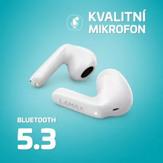 LAMAX Tones1 - bezdrátová sluchátka - bílá LAMAX Tones1 - bezdrátová sluchátka - bílá