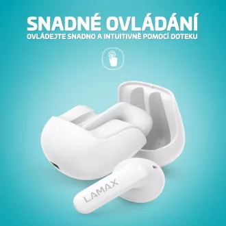 LAMAX Tones1 - bezdrátová sluchátka - bílá LAMAX Tones1 - bezdrátová sluchátka - bílá