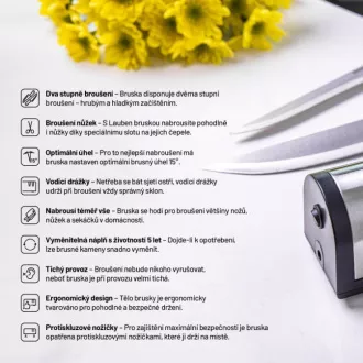 Lauben Knife Sharpener 4700SB - ostřič nožů a nůžek Lauben Knife Sharpener 4700SB - ostřič nožů a nůžek