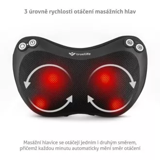 TrueLife RelaxBack B3 Charge - masážní polštář s dobíjecí baterií TrueLife RelaxBack B3 Charge - masážní polštář s dobíjecí baterií