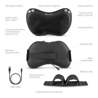 TrueLife RelaxBack B3 Charge - masážní polštář s dobíjecí baterií TrueLife RelaxBack B3 Charge - masážní polštář s dobíjecí baterií