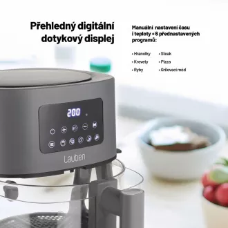 Lauben Glass&Grill Air Fryer 3in1 5500BG - horkovzdušná fritéza Lauben Glass&Grill Air Fryer 3in1 5500BG - horkovzdušná fritéza