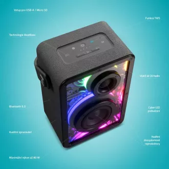 LAMAX CyberWave1 - přenosný reproduktor LAMAX CyberWave1 - přenosný reproduktor