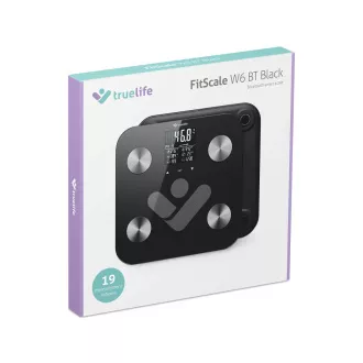 TrueLife FitScale W6 BT - Bioelektrická impedanční bluetooth váha - černá