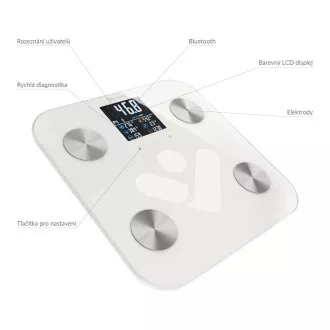 TrueLife FitShape S6 BT - Bioelektrická impedanční bluetooth váha - bílá TrueLife FitShape S6 BT - Bioelektrická impedanční bluetooth váha - bílá