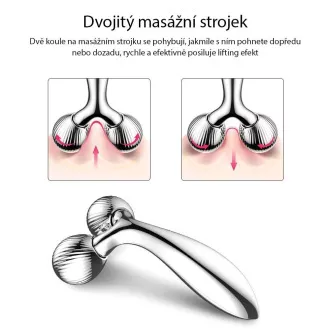 TOUCHBEAUTY 1613AS Masážní váleček na obličej stříbrný