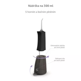 TrueLife AquaFloss Compact L100 Black - ústní sprcha TrueLife AquaFloss Compact L100 Black - ústní sprcha