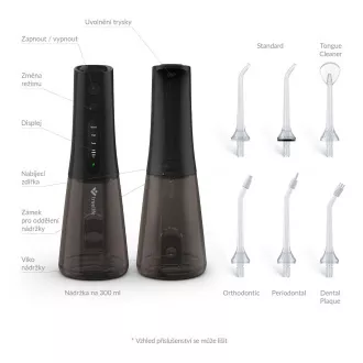 TrueLife AquaFloss Compact L100 Black - ústní sprcha TrueLife AquaFloss Compact L100 Black - ústní sprcha