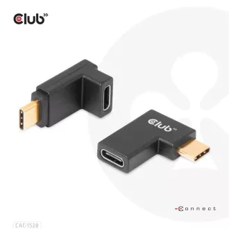 Club3D set adapterů USB-C Gen2 angled adapter set of 2, 4K120Hz, 240W, (M/F) Club3D set adapterů USB-C Gen2 angled adapter set of 2, 4K120Hz, 240W, (M/F)