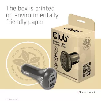 Club3D Auto nabíječka pro Notebooky 36W, 3 porty (2xUSB-A + USB-C) Club3D Auto nabíječka pro Notebooky 36W, 3 porty (2xUSB-A + USB-C)