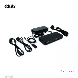 Club3D Dokovací stanice USB-C 10v1, 1xDP, 1xHDMI, 3xUSB-C, 3xUSB, 1xRJ45, 1x3.5mm, černá Club3D Dokovací stanice USB-C 10v1, 1xDP, 1xHDMI, 3xUSB-C, 3xUSB, 1xRJ45, 1x3.5mm, černá