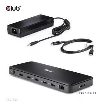 Club3D Dokovací stanice USB-C 12v1, 1xDP, 1xHDMI, 2xUSB-C, 4xUSB, 1xRJ45, černá Club3D Dokovací stanice USB-C 12v1, 1xDP, 1xHDMI, 2xUSB-C, 4xUSB, 1xRJ45, černá