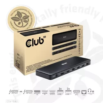 Club3D Dokovací stanice USB-C 12v1, 1xDP, 1xHDMI, 2xUSB-C, 4xUSB, 1xRJ45, černá Club3D Dokovací stanice USB-C 12v1, 1xDP, 1xHDMI, 2xUSB-C, 4xUSB, 1xRJ45, černá