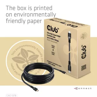 Club3D Kabel HDMI, Ultra Rychlý HDMI™ Certifikovaný Cable, 4K120Hz/ 8K60Hz, 7.5m Club3D Kabel HDMI, Ultra Rychlý HDMI™ Certifikovaný Cable, 4K120Hz/ 8K60Hz, 7.5m